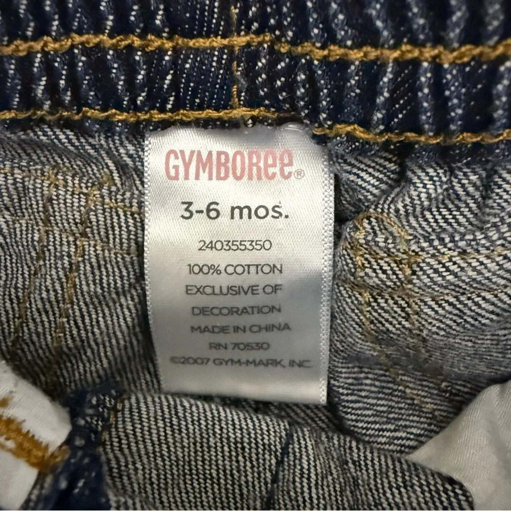 Gymboree Little Strawberry Line Size‎ 3-6 Months Denim Jeans EUC
